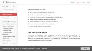 Users and Accounts | Meteor Guide