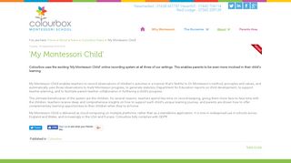 The New 'My Montessori Child' system | Colourbox News