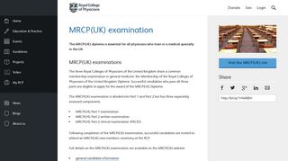 MRCP(UK) examination | RCP London