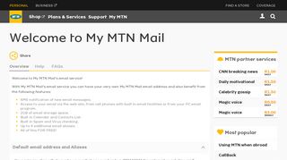 MTN | My MTNMail support