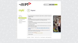 Register myki - Get myki