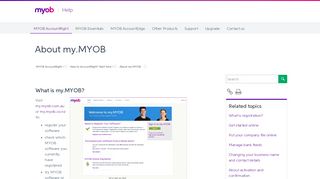 About my.MYOB - MYOB AccountRight - MYOB Help Centre