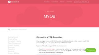 Connect to MYOB Essentials - MYOB - MinuteDock Help Center