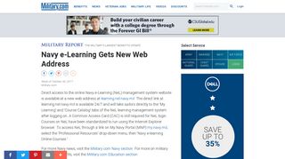 Navy e-Learning Gets New Web Address | Military.com