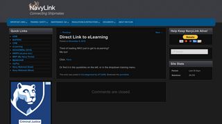 Direct Link to eLearning | NavyLink