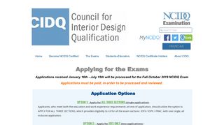 NCIDQ EXAMS l Applying for the Exams