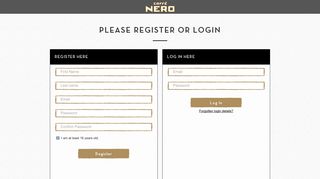 Login/Register - Caffe Nero