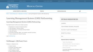 Learning Management System (LMS) NetLearning — Medical Center ...