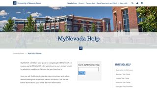 MyNEVADA 2.0 Help