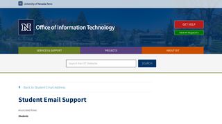 Student Email Support - UNR - University of Nevada, Reno
