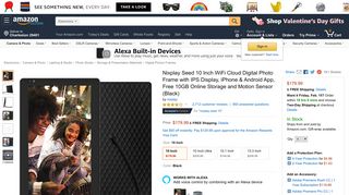 Amazon.com : Nixplay Seed 10 Inch WiFi Cloud Digital Photo Frame ...