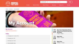 My Account | Normal Public Library