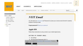 NYIT Email | Service Central | NYIT