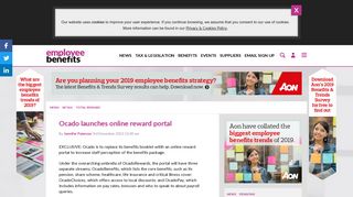 Ocado launches online reward portal - Employee Benefits