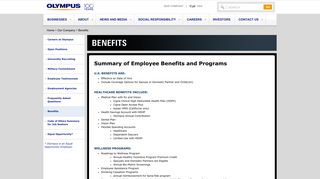 Benefits - Olympus Corporation of the Americas