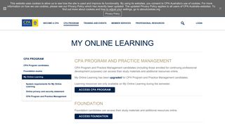 My Online Learning | CPA Australia