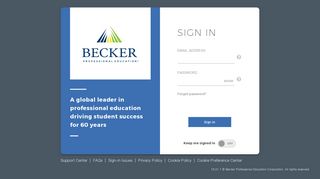 Becker CPA Exam Review: Login