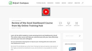 Review of the Excel Dashboard Course from My Online Training Hub