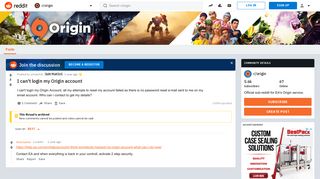 I can't login my Origin account : origin - Reddit