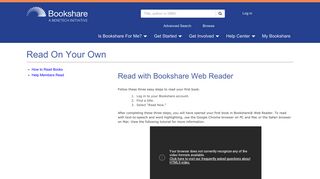 Read On Your Own | Bookshare