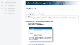 MyPace Portal - ITS Self-Help Center - Pace University