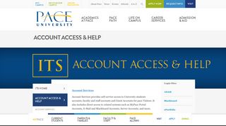 Account Access & Help | PACE UNIVERSITY