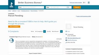 Parcel Pending | Complaints | Better Business Bureau® Profile