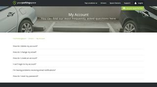 My Account – YourParkingSpace