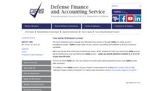 Your myPay Retirement Account - DFAS