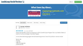 Mypayingcryptoads.com Review - What Users Say? - LeadsLeap