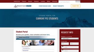 Student Portal - Access Grades and Class Schedule | Pinnacle Career ...