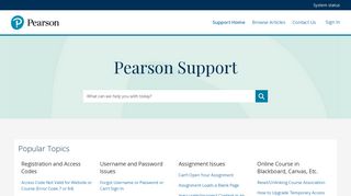 Home - Pearson Support