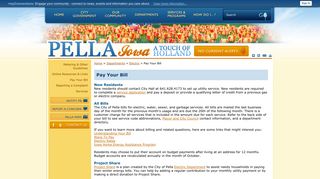 Pella, IA - Official Website - Pay Your Bill