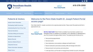 Electronic Medical Record - Penn State Health St. Joseph