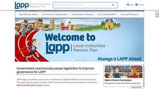 Welcome to LAPP! - Local Authorities Pension Plan