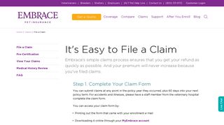 File a Claim - Embrace Pet Insurance