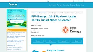 PFP Energy - 2018 Reviews, Login, Tariffs, Smart Meter & Contact ...