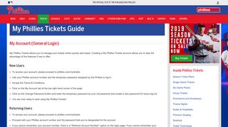 Login | Phillies Tickets Guide | Philadelphia Phillies - MLB.com