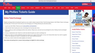 Online Ticket Exchange | Philadelphia Phillies - MLB.com