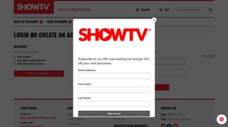 Customer Login - ShowTVShop.com