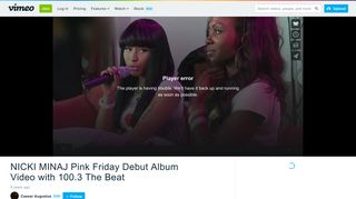 NICKI MINAJ Pink Friday Debut Album Video with 100.3 The Beat on ...