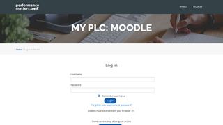My PLC: Moodle: Log in to the site