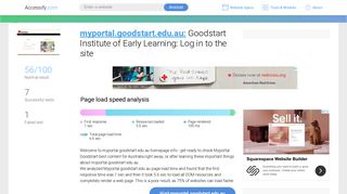 Access myportal.goodstart.edu.au. Goodstart Institute of Early ...