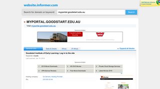 myportal.goodstart.edu.au at WI. Goodstart Institute of Early Learning ...