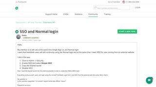 SSO and Normal login : Freshdesk