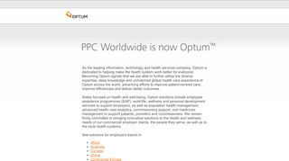 PPC Worldwide is now Optum