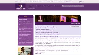 Cancelling or amending a booking - My Premier Inn