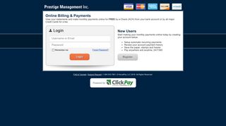 Prestige Management | Online Monthly Payments - ClickPay