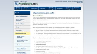 Preventive Services - MyMedicare.gov