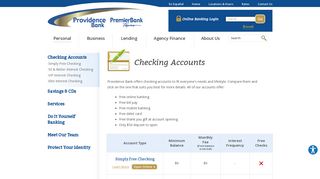 Checking Accounts | St. Louis, MO - Columbia, MO ... - Providence Bank